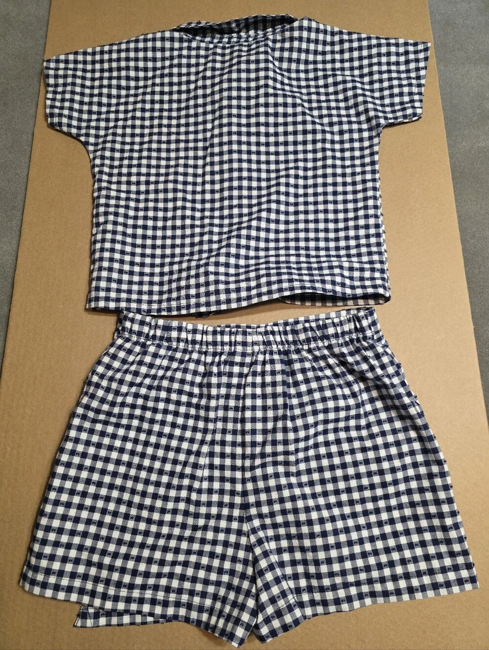 Penelope Mack Navy and White Gingham 2 Piece Set